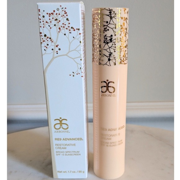 New In Box Arbonne RE9 Advanced Restorative Cream Broad Spectrum SPF 15 - 1.7 oz - Picture 1 of 2